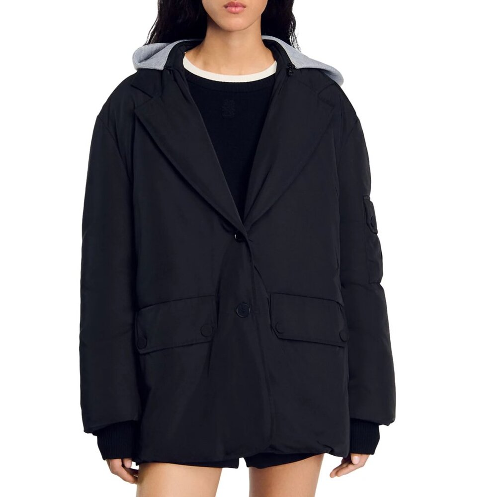 Sam Quilted Contrast Hoodie Jacket